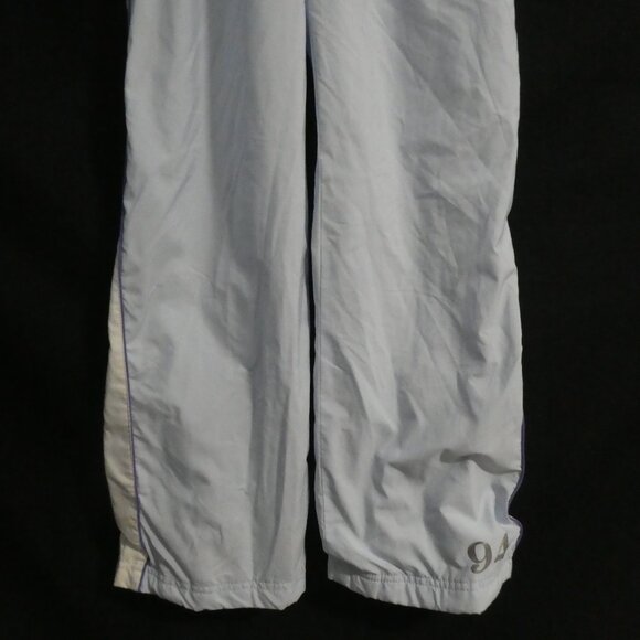 OLD NAVY | medium | Light Blue Insulated Sport Pants with Stripes & Silver Print - Picture 7 of 16